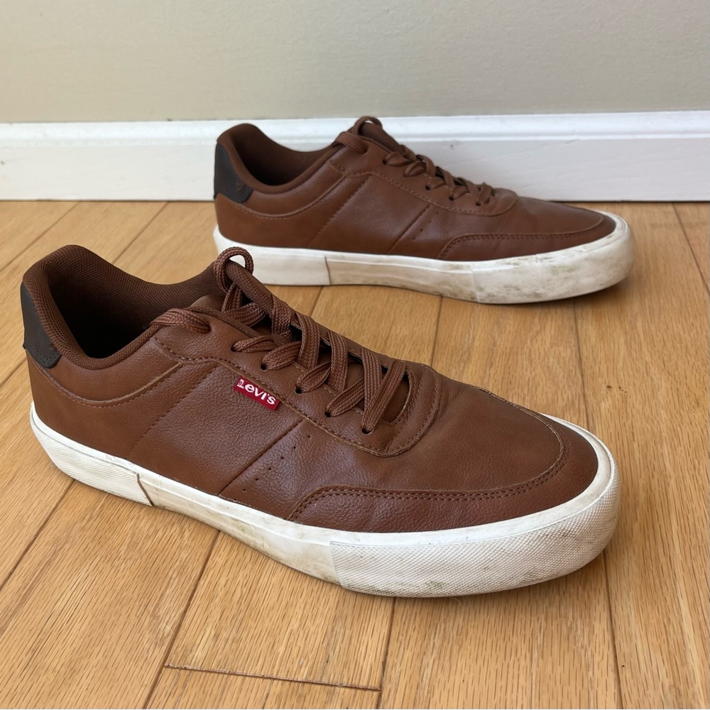 Levi's Men's Munro Vegan Leather Shoes - Brown - Size 8.5
